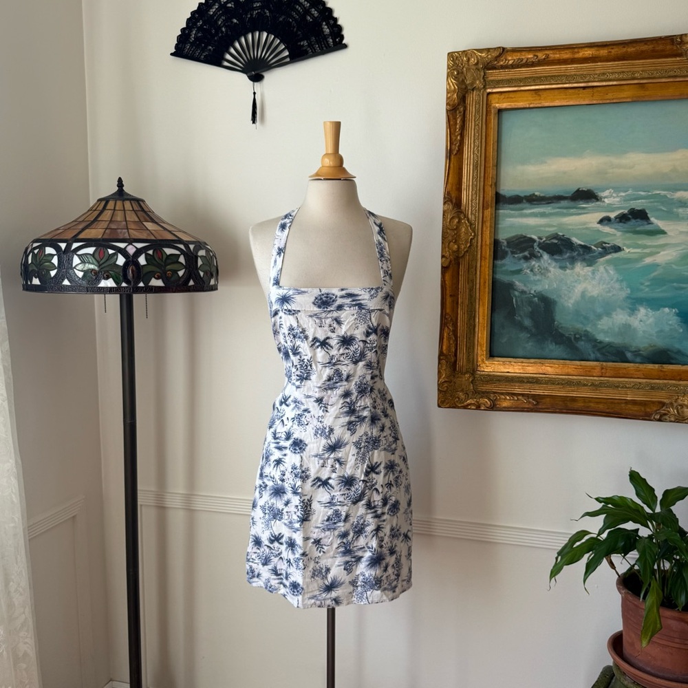 Linen mini dress